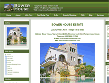Tablet Screenshot of bowerhouseestate.com